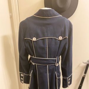 Classic Almost Vintage Navy Blue Trench Coat